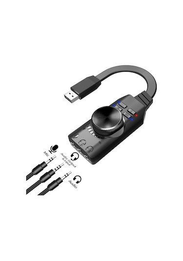 Plextone GS3 7.1 Kanal USB Mikrofon Girişli Harici Ses Kartı