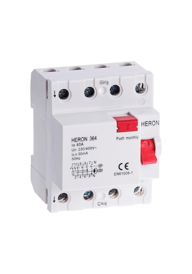Heron 4x63a 300ma 4 Kutuplu Kaçak Akım Rölesi N11.143