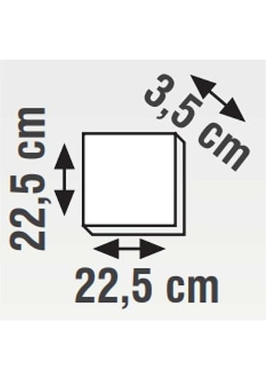 Kendal K2 18w 6500 Beyaz Işık Sıva Üstü Kare 22.5x22.5 Led Panel Kdl432