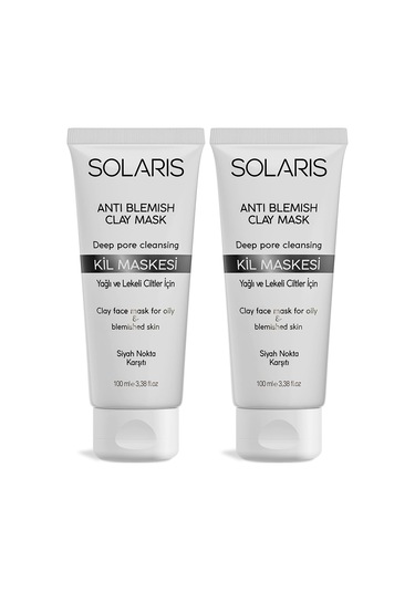 Solaris Kil Maskesi Yağlı ve Lekeli Ciltler İçin 2 x 100 ML