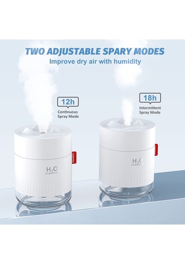 Leezsing Usb Ultrasonik Ev Ofis Araba Nemlendirici 500ml - 30-50ml/saat Buhar Çıktısı - Tahta/portatif Abs Materyal