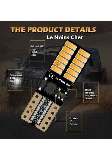 Mercury Marinerplaka Parklar Için T10 Turuncu Ampul 2 Adet