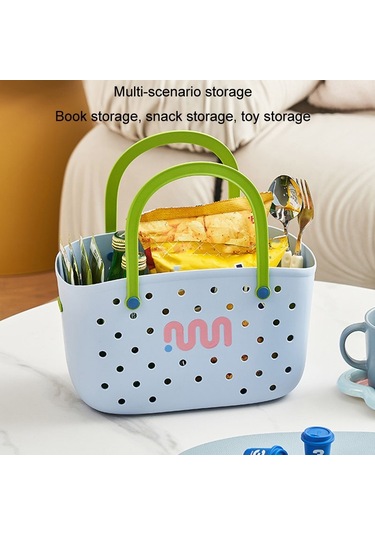 Sones Dopamin Taşınabilir Banyo Depolama Sepeti Ev Tipi Boşaltılabilir Sebze Sepeti, Renk: Yeşil Diğer