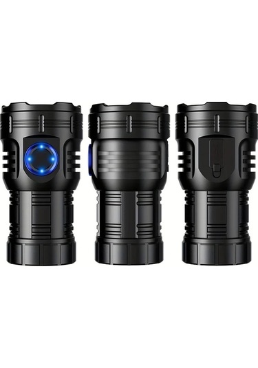 Brightnova Yüksek Parlaklık 8x Led Xpg Güçlü Küçük El Feneri Type-c Şarj Portatif Klips Mıknatıslı Gece Lambası Black X68 Altın