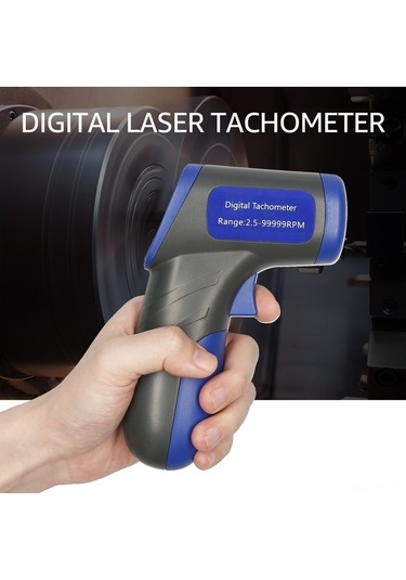 Novahub Yüksek Hassasiyetli Lazer Takometre, Lcd Ekran, Veri Kaydı, Taşınabilir, Koyu Gri Koyu Gri