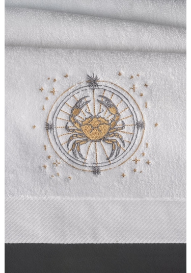 Varol %100 Microcotton Üst Kalite Havlu Seti Burç Nakışlı Yengeç-standart Yengeç Diğer