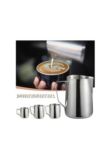 Novahub Paslanmaz Çelik Latte Köpürtücü 600ml Metal Sürahi Süt/kahve