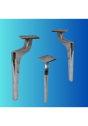 20 Cm Metal Zirve Ayak Koltuk Ayağı Mobilya Ayağı Ünite Ayağı Konsol Ayağı Puf Berjer Ayağı Krom