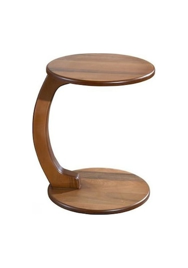 Lunora Ceviz Ahşap C Yan Sehpa Ceviz