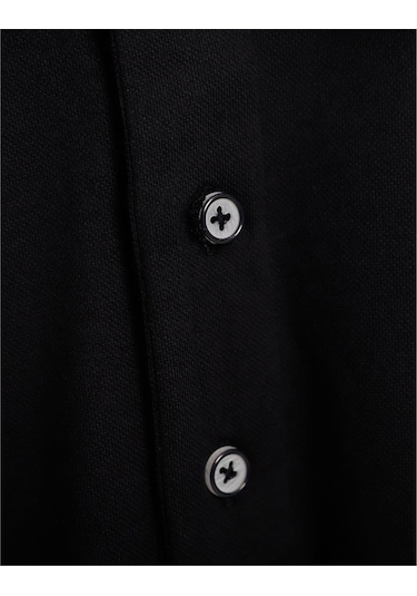 Uki Siyah Comfort Fit Polo Yaka Pike T-shirt Siyah