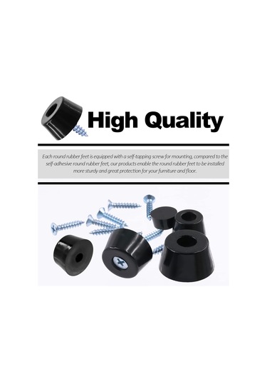 Paslanmaz Çelik Vidalar Ve Phillips Uçlu Kesme Tahtası İçin 107 Adet Kauçuk Ayak Diğer