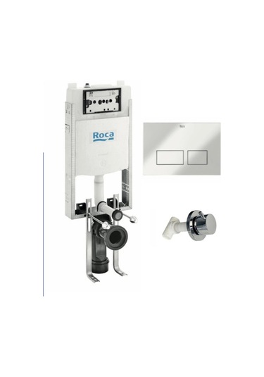 Roca Gömme Rezervuar Active One Half Frame+ac4 Krom + Kesme Valfi A89p160121 Beyaz