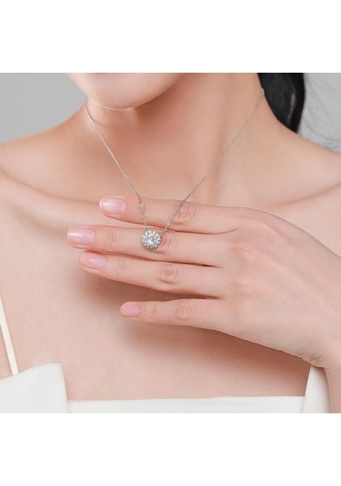 Tancise S925 Gümüş Sınır Ötesi Mikro Kakma Kolye Kolye Kadın Soğuk Rüzgar Klavikula Zinciri. Gümüş