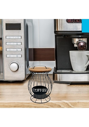 Trendooze Kafeler Aile Tezgahı Pod Tutucu - Siyah M, Pratik Tasarım Siyah M