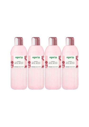 Agarta Doğal Gül Suyu 400ml 4 Lü Set