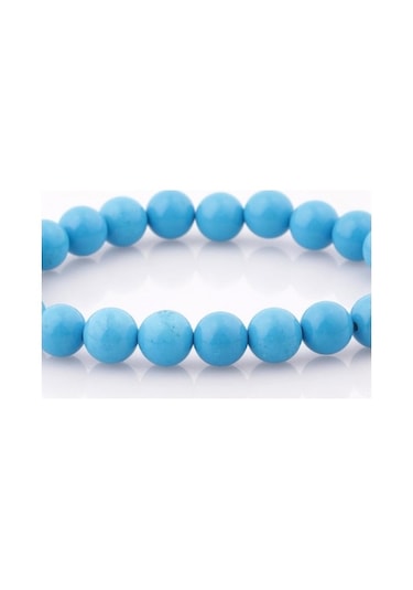 Tesbih Sakarya Turkuaz Firuze Taşı Doğaltaş Unisex Bileklik Turkuaz