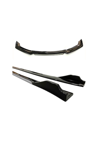 Citroen C5 2000-2008 Gri Şeritli Renkli Ön Lip Ve Yan Marşpiyel Seti