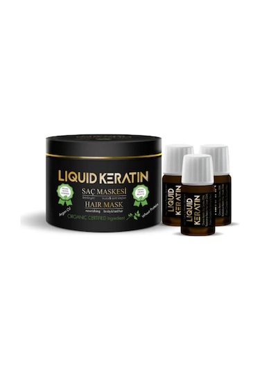 Liquid Keratin Yıpranmış Saçlara Bakım Onarıcı Keratin Seti 4 Adet