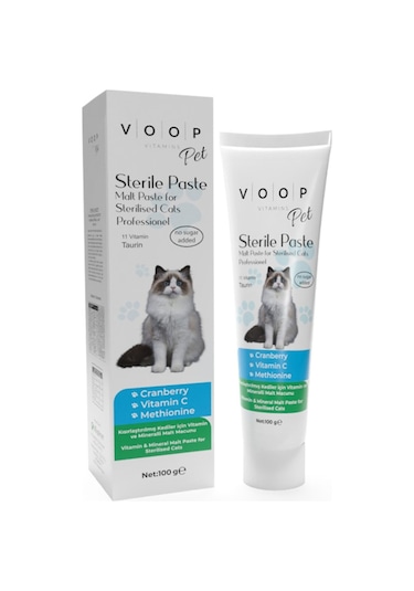 Voop Pet Sterile Paste Kısırlaştırılmış Tüy Yumağı  Taurin İçeren Steril Macun 100 G