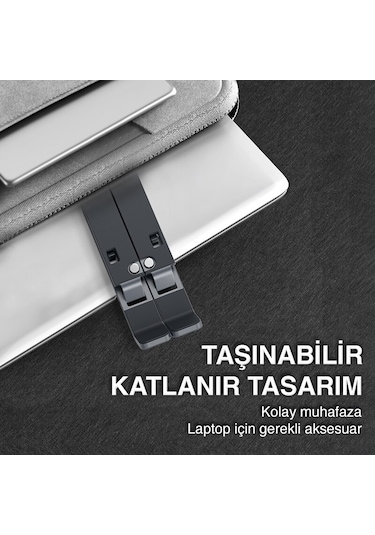 i-Stand N3 Alüminyum Katlanabilir Ayarlı Laptop Standı (Uzay Gri)