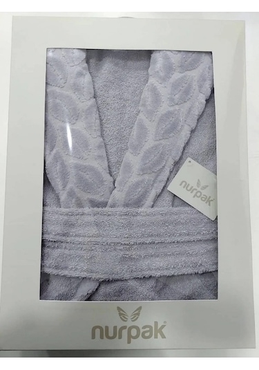 Nurpak Battal Boy Tek Bornoz Şalyaka-hazal Gri Beden 2xl-3xl Gri