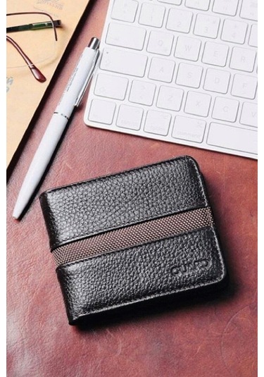 Derije Hakiki Deri Kahverengi Spor Şeritli Erkek Cüzdanı T1652 Çok Renkli