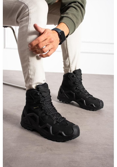 Single Sword Su Geçirmez Kışlık Asker&polis&outdoor Kısa Taktik Bot Ve Postal Ss611 Siyah