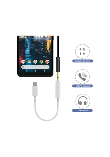 Android Type-c Uyumlu Kablolu Kulaklık Çevirici Type-c To Headphone Jack Aux Samsung Xiaomi Redmi -