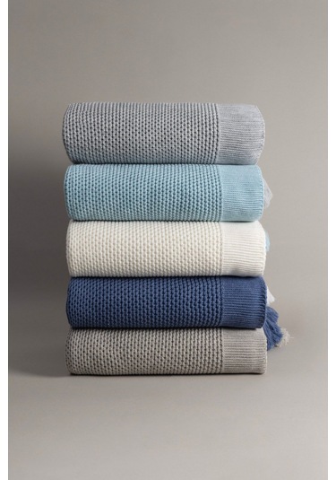 Miel Krem Tek Kişilik Kenarı Ponponlu Battaniye 160 X 220 37101 Krem