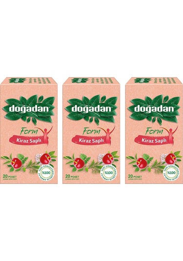 Doğadan Form Kiraz Saplı Karışık  Bitki Çayı Bardak Poşet 3 x 20’li