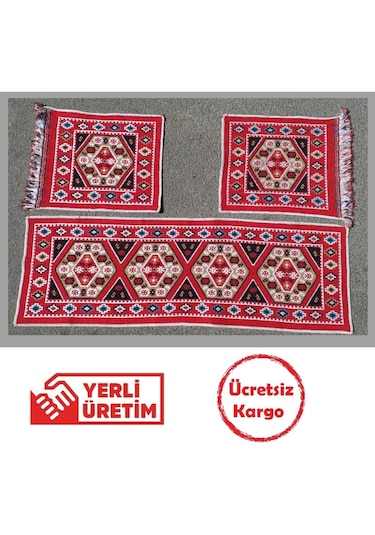 Oto Koltuk Kilim Seti - Çift Yön Ön Ve Arka Koltuk 3 Parça Takım