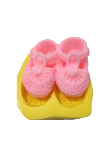 Bebek Patiği Şeklinde Silikon Pasta Ve Seker Hamuru Kalibi 8,5x7,5x3 Cm 6