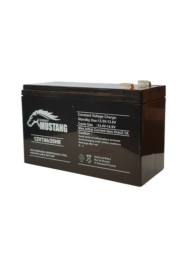 12v 7ah Amper Mustang Akü Ups Güç Kaynağı Aküsü Pilsan