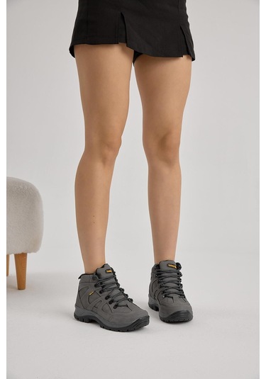 Rahat Kalıp Bağcıklı Unisex Füme Trekking Bot V2rts-0 Füme