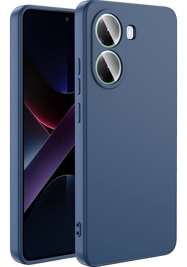Xiaomi Poco X7 Pro Kılıf Mara Lansman İç Yüzeyi Kadife Kılıf Lacivert