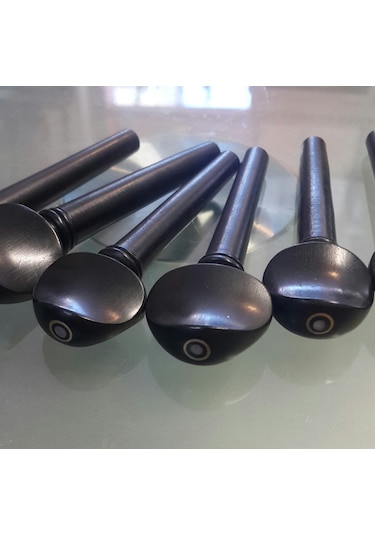 Keman için Nokta Sedefli Abanoz Burgu