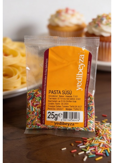 Renkli Şeker Dekoru Pasta Ve Tatlı Süsü 25 Gr