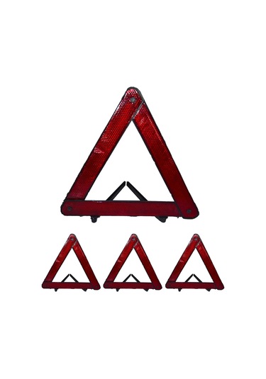 Araç İkaz Uyarı Üçgen Reflektör Seti Katlanabilir 4 Adet