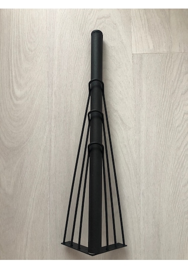 Metal 40x10x10 Cm Siyah Boyalı Sehpa / Puf / Sandalye Ayağı (4 Adet)