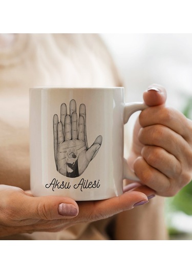 Bk Gift Kişiye Özel İsimli Siyah Beyaz Aile Ve Pati Beyaz Kupa Bardak -2, Anneye Hediye, Yeni Doğum Hediye Kobitmeyencom30305 Bk Gift