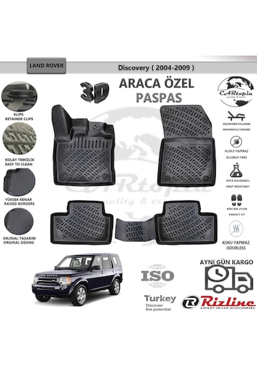 Land Rover Discovery / 2004-2009 / Siyah / Rizline Paspas