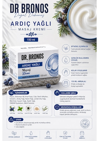 Dr. Bronos Ardıç Yağlı Masaj Kremi 150 Ml