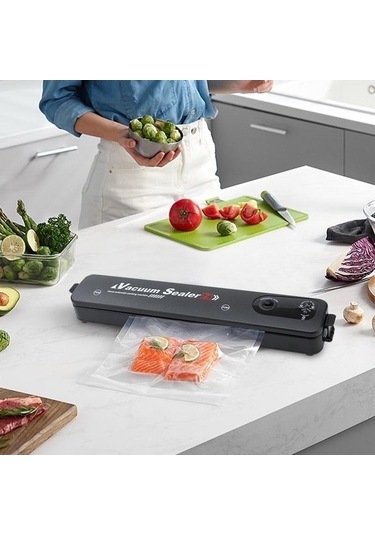 Novahub Ev Siyah Gıda Vakum Mühürleyici, 220v/110v, Eu Plug, Kullanışlı Paketleme Makinesi