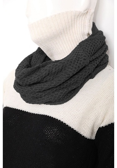 Unisex Örgü Boyunluk Kadın Erkek Atkı Akrilik