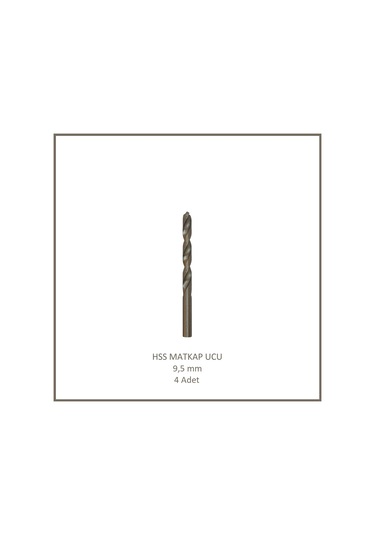 Hss Matkap Ucu 9,5 Mm, Metal, Ahşap, Plastik İçin 4 Adet