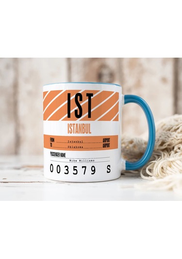 Bk Gift Kişiye Özel İsimli Hava Limanı Tasarımlı Yeşil Kupa Bardak-1, Arkadaşa Hediye, Doğum Günü Hediyesi Düzenlenecek Kobitmeyen137710 Bk Gift