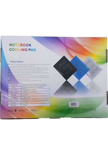 M8 Hız Ve Fan Ayarlanabilir 6 Led Fanlı Laptop Soğutucu Stand