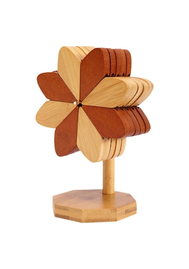 Xiaaokeji Yemek Masası İçin Yel Değirmeni Tasarımlı Bardak Altlıklı 5 Parça Masa Örtüsü Seti Diğer