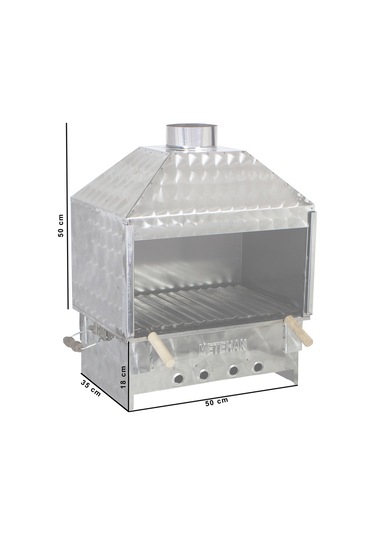 Mth-355 Set Üstü Davlumbazlı Lama Izgaralı Mangal