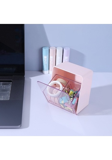 Dancemonkey Zy-hz006 Toz Tasarım Süngeri Şeffaf Saklama Pembe Pamuklu Kutusu Su Geçirmez Çubukla Cbtx Abs - Ym Pembe